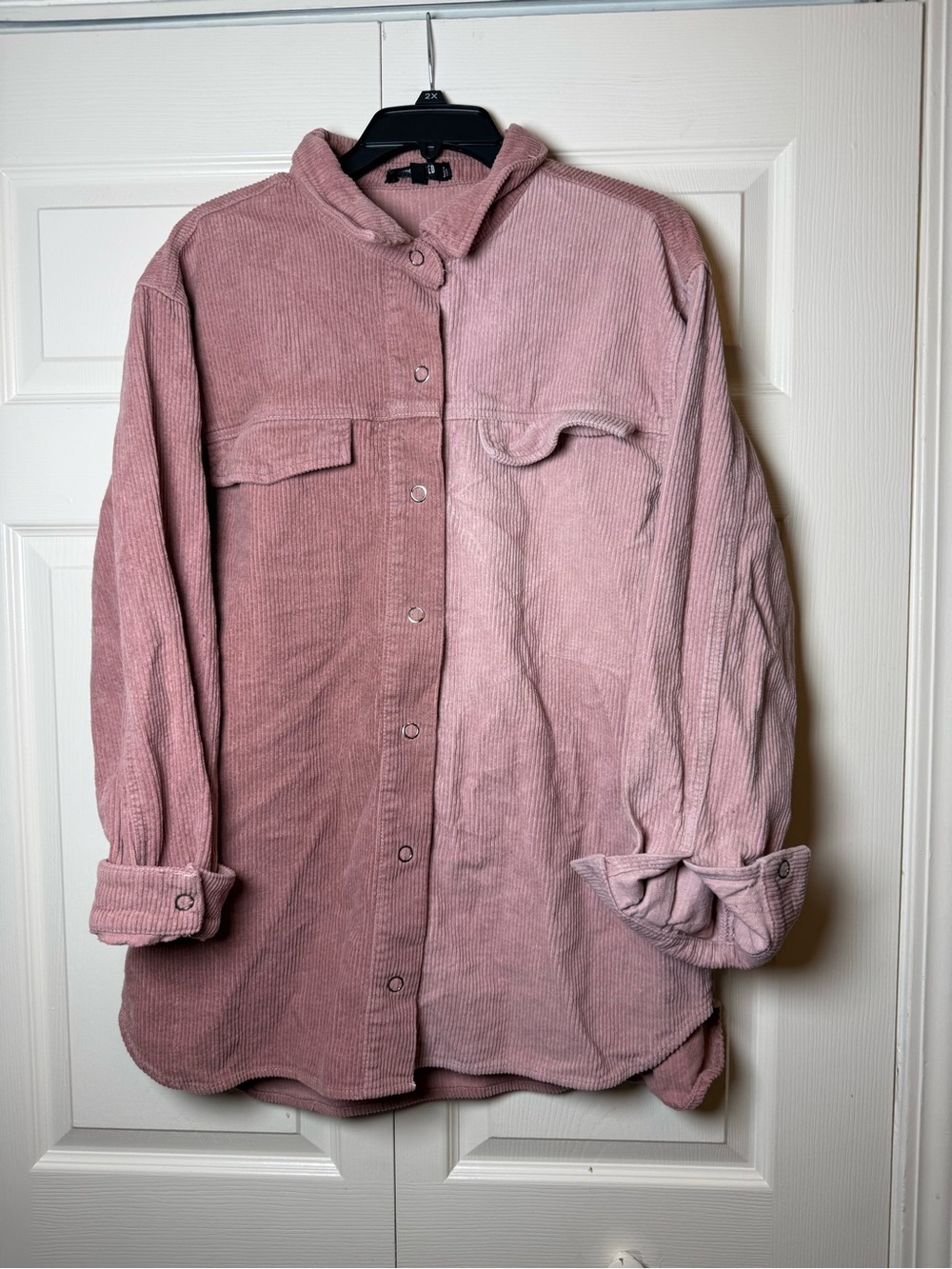 Misguided multi pink corduroy shacket‎ shirt jacket